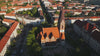 Aerial view of the Coptic Orthodox Church in Berlin, Germany.