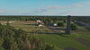 Aerial drone view of Sachsenhausen Memorial and Museum in Oranienburg, Germany.