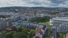 Aerial view of Bielefeld city centre , Germany.