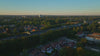 Aerial drone view of Herne in North Rhine-Westphalia, Germany.