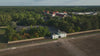 Aerial drone view of Sachsenhausen Memorial and Museum in Oranienburg, Germany.