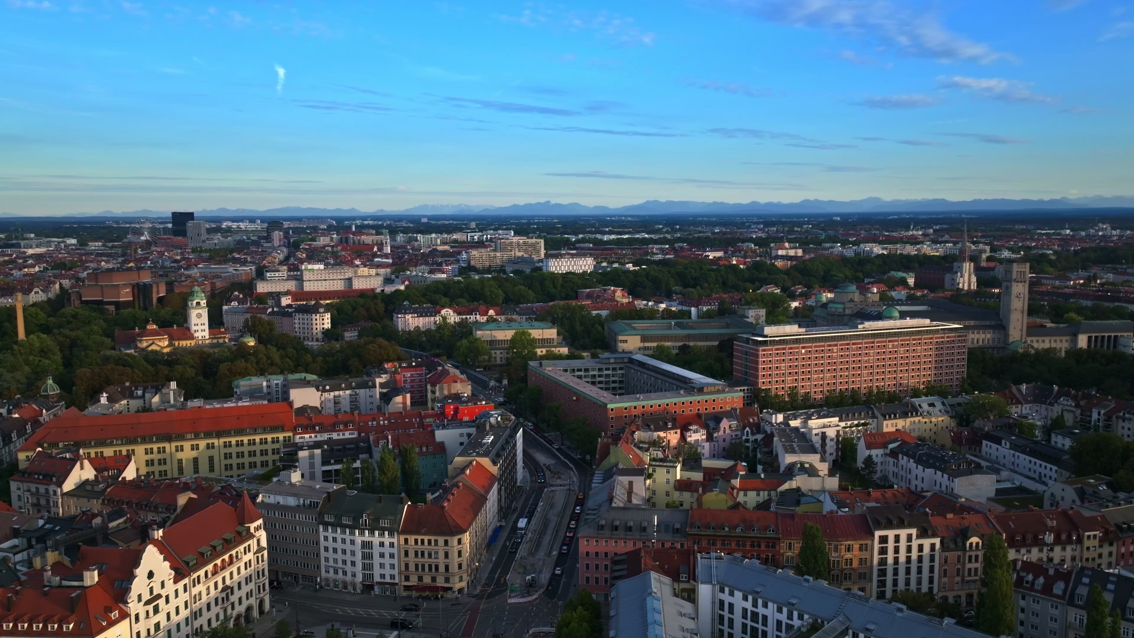 Aerial view of the Deutsches Museum in Munich, Germany.