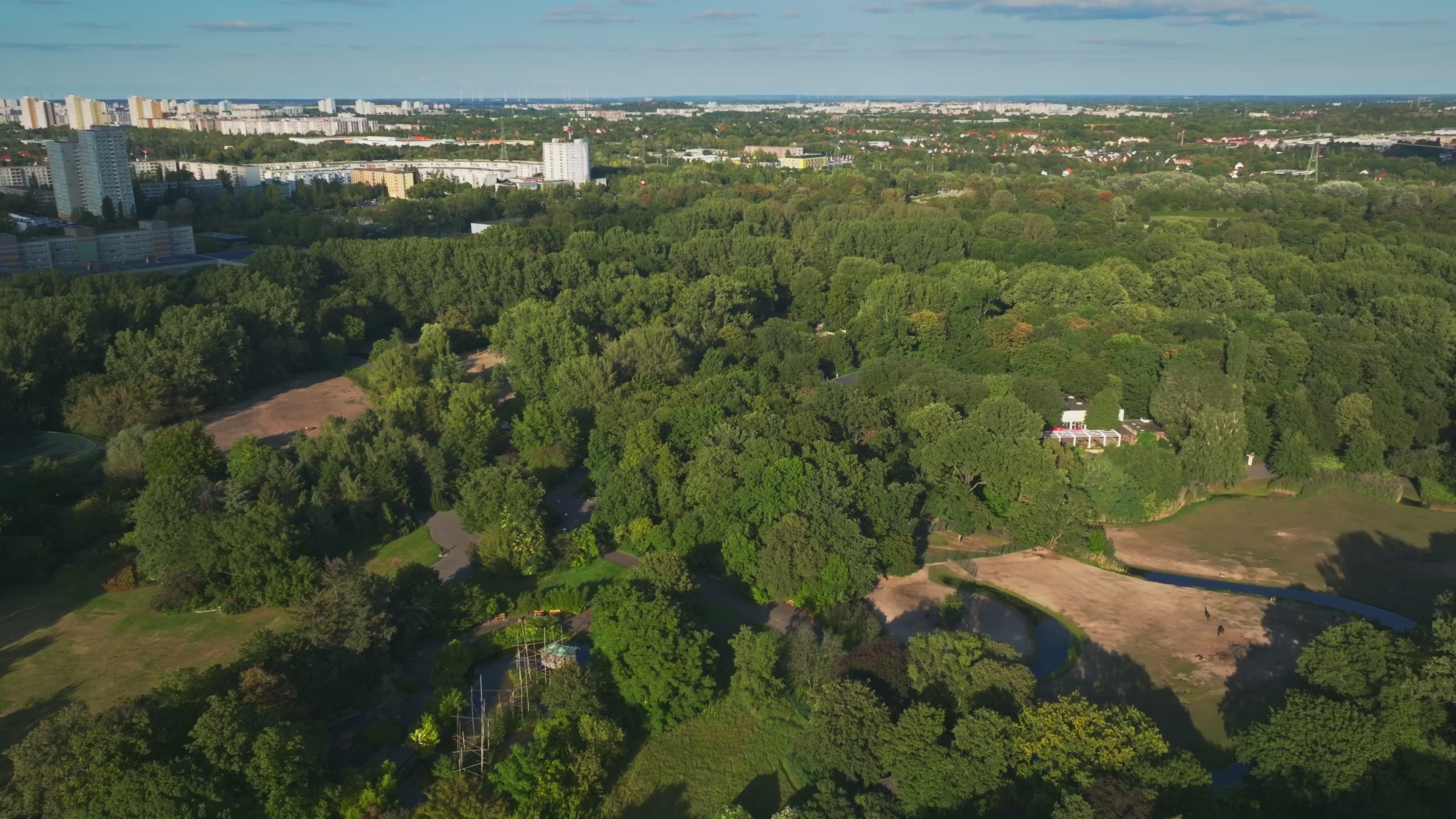 Aerial view of Tierpark Berlin, Germany.