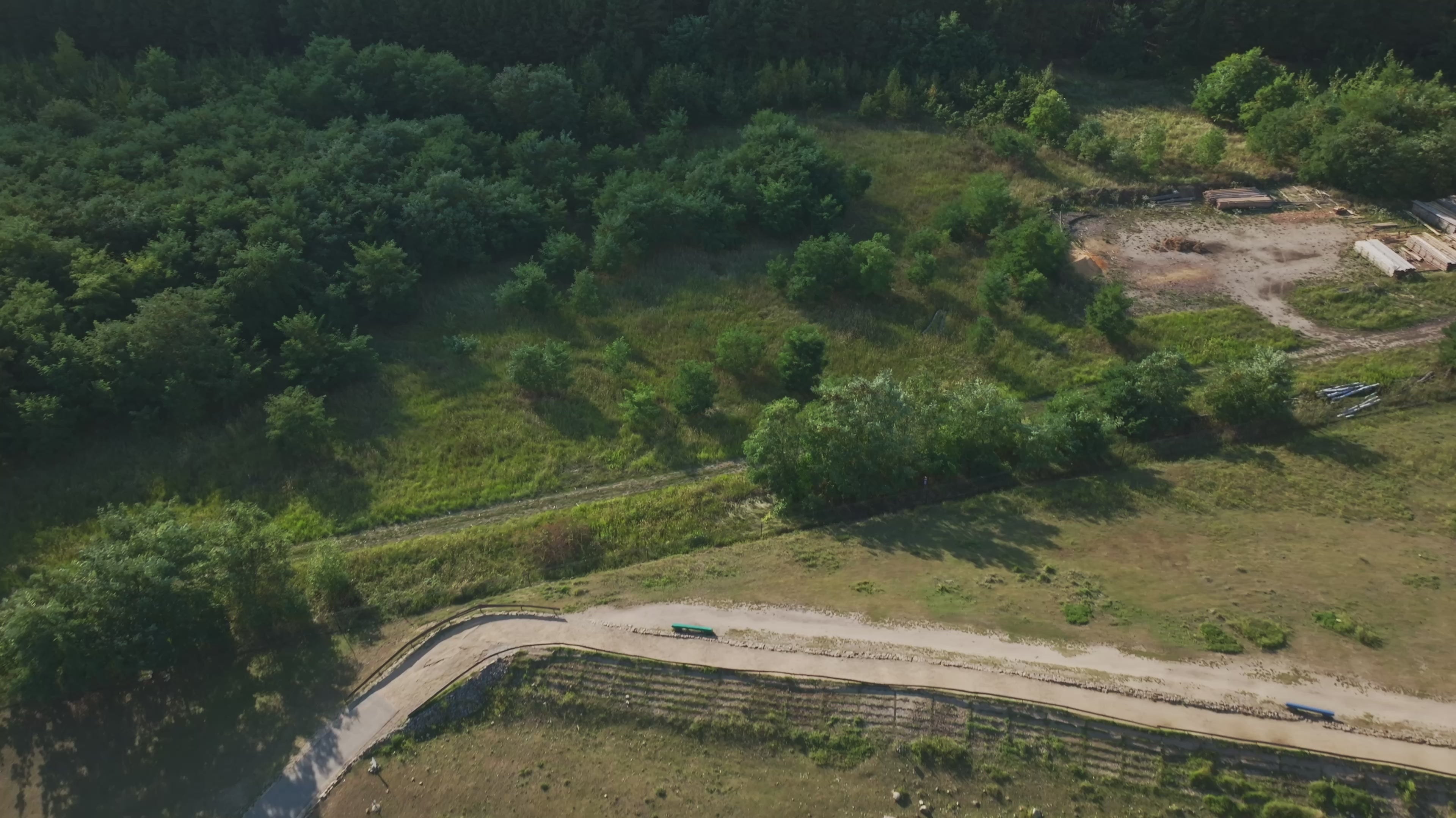 Aerial view of Tier-Freizeit- und Saurierpark Germendorf in Oranienburg.