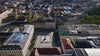 Aerial drone view of Wittelsbacherplatz in Munich, Germany.