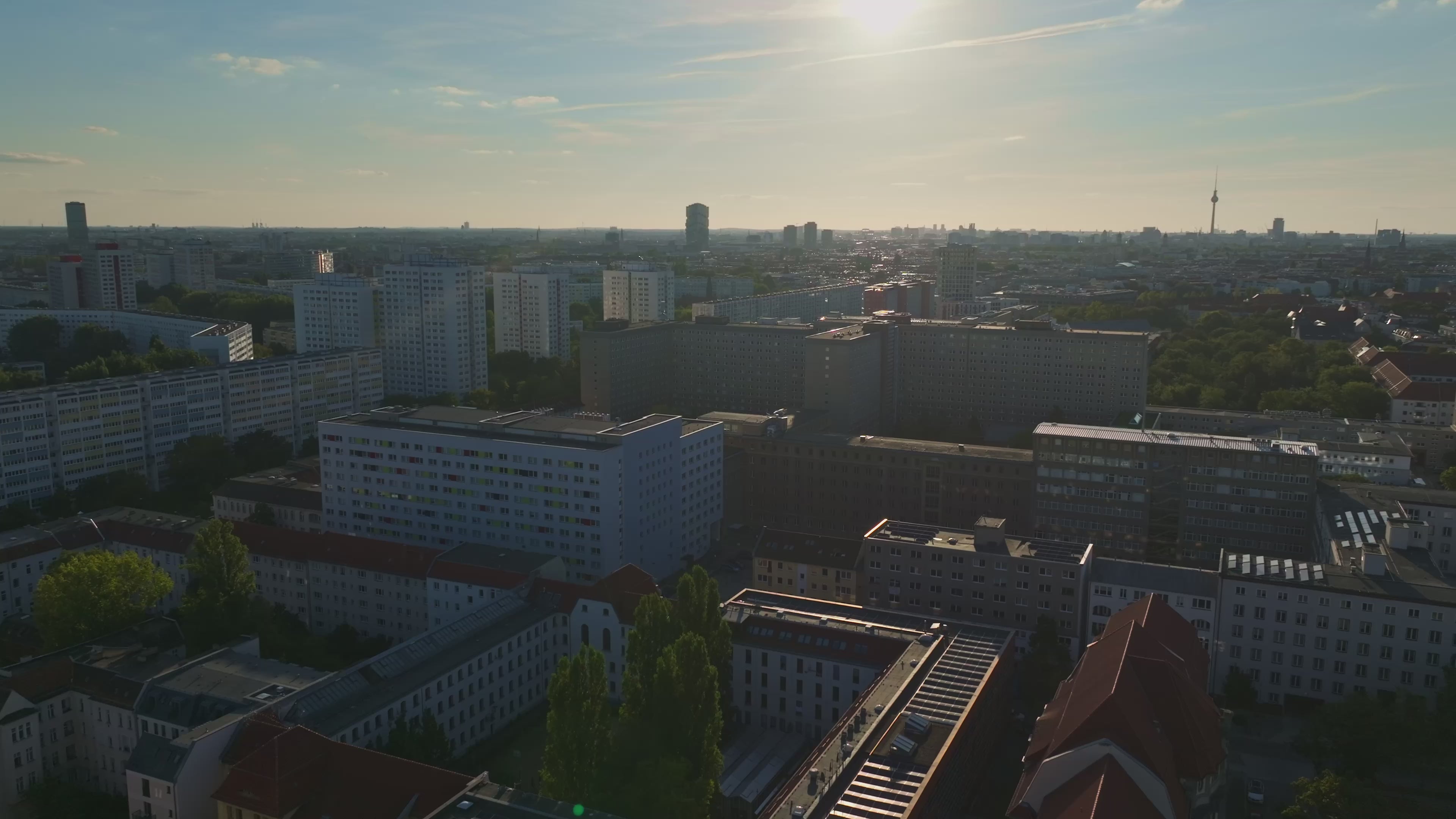 Aerial view of the Stasi Museum in Berlin, Germany.