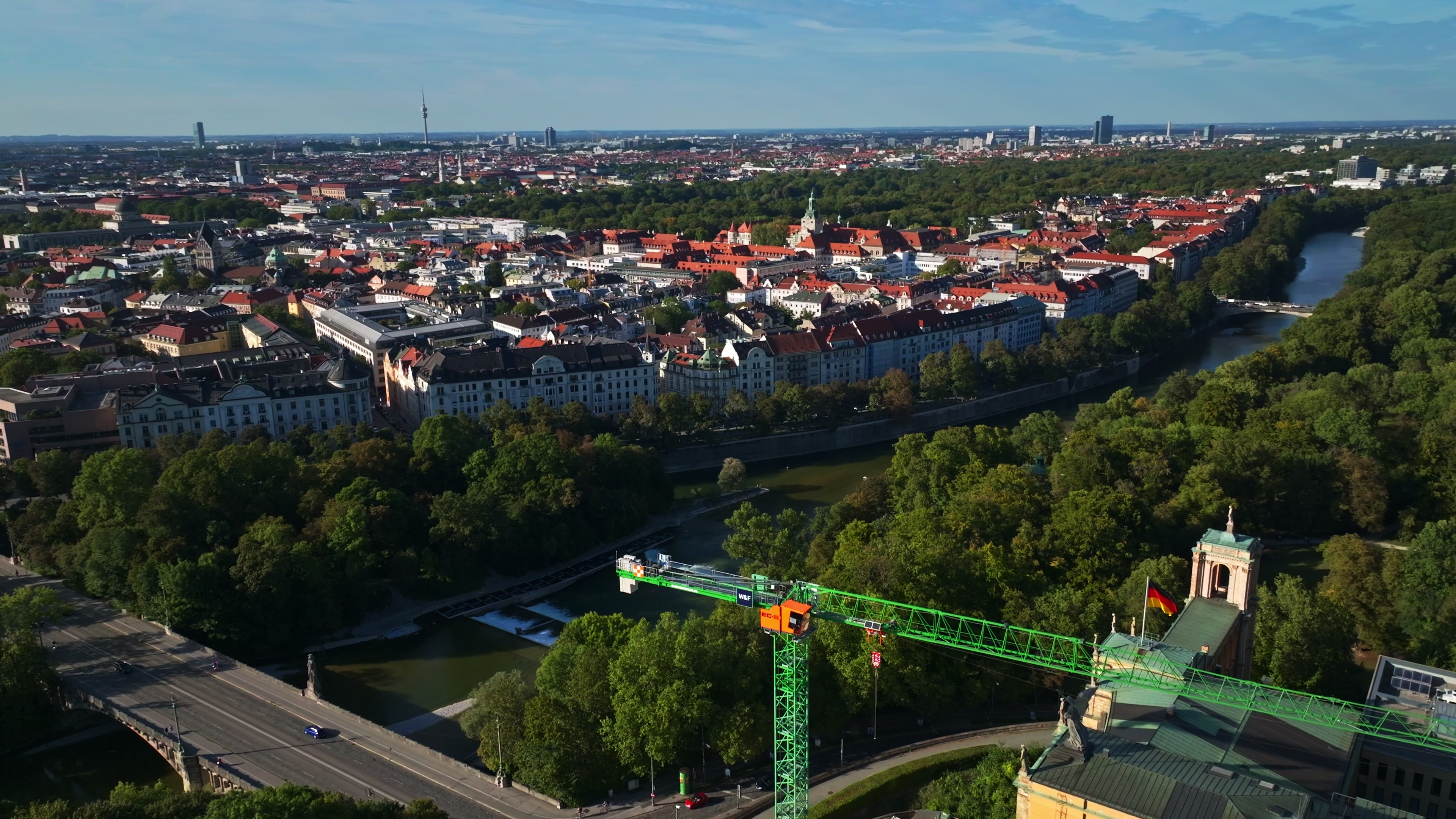Aerial view of Lehel, one of Munich’s oldest and most charming districts.