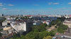 Aerial drone view of Berlin-Mitte, the central district of Berlin, Germany .