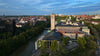 Aerial view of the Deutsches Museum in Munich, Germany.