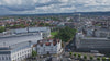 Aerial view of Bielefeld city centre , Germany.